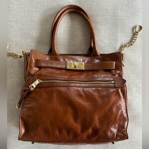 Badgley Mischka vintage leather bag